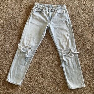 AG Adriano Goldschmied Ex Boyfriend Sloughy Jeans Women’s 25 Light Wash Ripped